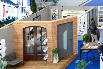 Un stand de portes et fenêtres au Salon Habitat Angers 2024