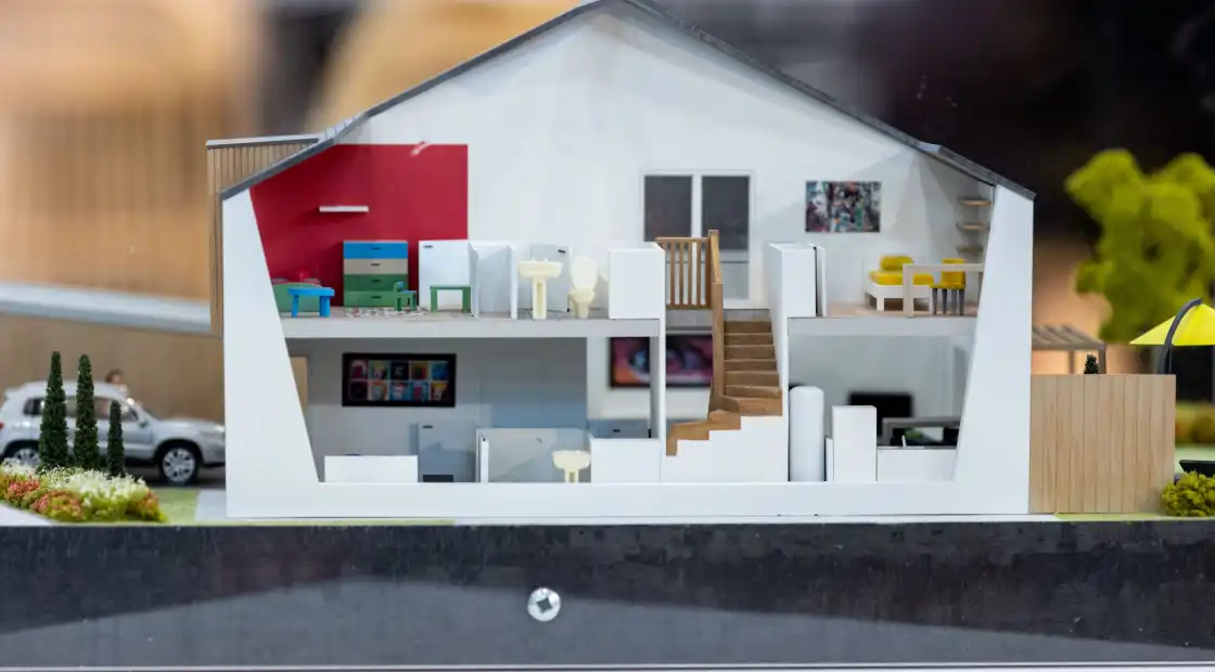 Une maquette de maison exposée au Salon Habitat Angers 2024