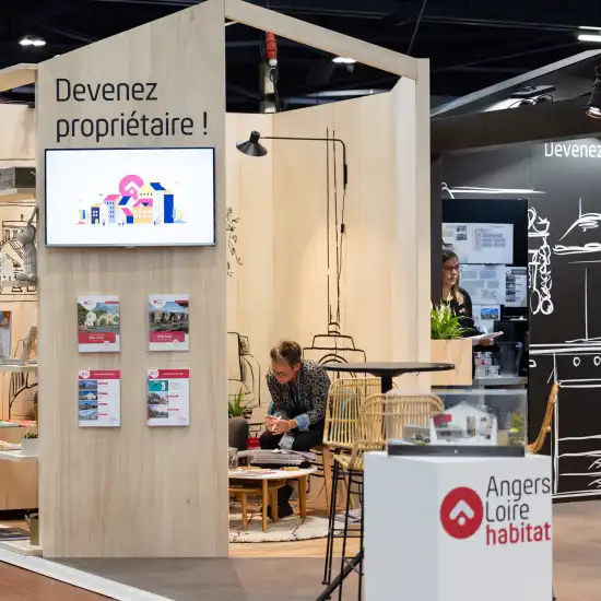 Stand d'Angers Loire Habitat au Salon Habitat Angers 2024