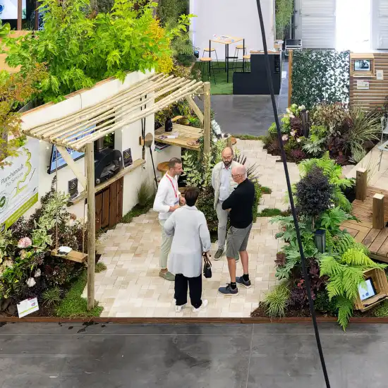 Stand d'un paysagiste au Salon Habitat Angers 2024