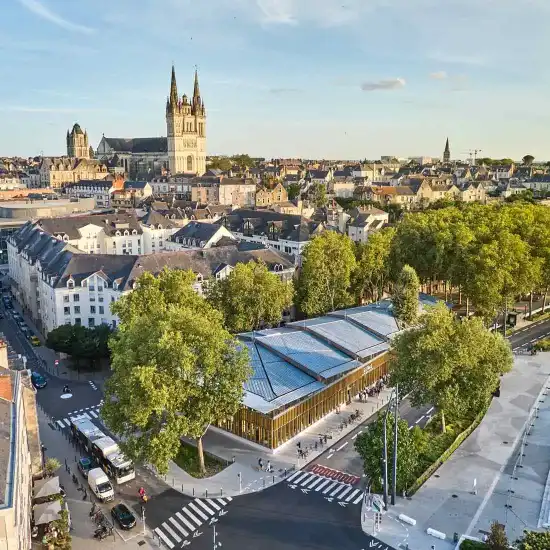 Vue aérienne d'Angers