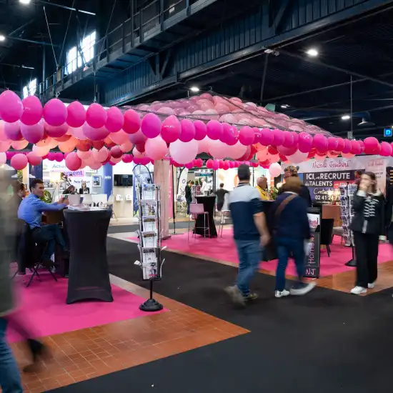 Stand de l'agence Nicole Joubert dans le secteur Immobilier du Salon Habitat Angers 2024